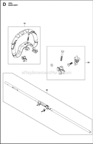 Tube Diagram and Parts List for 220IL  Husqvarna Trimmer