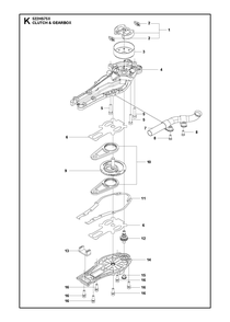 Crankshaft Diagram and Parts List for 522HS75X  Husqvarna Hedge Trimmer
