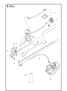 Electrical Diagram and Parts List for 315IC  Husqvarna Edger