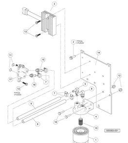 Oil Filter Adapter And Voltage Regulator Diagram and Parts List for HUV4420G 2006-11 Husqvarna Lawn Tractor