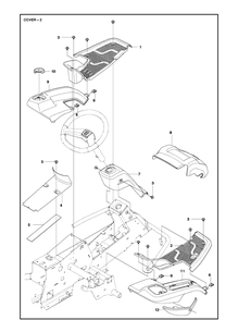 Cover 3 Diagram and Parts List for R214T AWD Husqvarna Lawn Mower