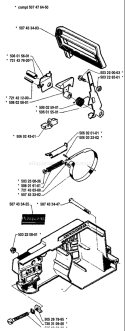 Page C Diagram and Parts List for 33 1986-12 Husqvarna Chainsaw