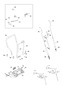 Handle And Controls Diagram and Parts List for ST324P  Husqvarna Snow Blower