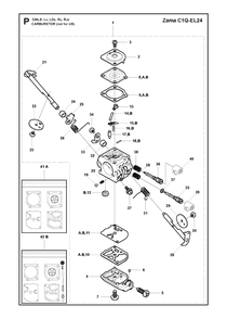 Carburetor, Not For Us Diagram and Parts List for 326RX 20091800001 & Above Husqvarna Trimmer