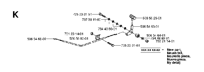 Controls Diagram and Parts List for RIDER13RSPECIAL (953533901)(2006-01) Husqvarna Lawn Tractor