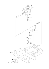 Chassis Rear Diagram and Parts List for R15T (966414201)(2010-07) Husqvarna Lawn Tractor