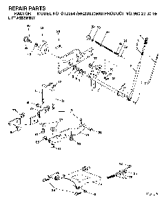 Mower Lift / Deck Lift Diagram and Parts List for GT2254 (96023000500)(2005-05) Husqvarna Lawn Tractor