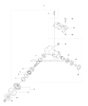 Bevel Gear Diagram and Parts List for 343FRM 2008-05 Husqvarna Brush Cutter