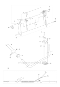 Throttle Controls 1 Diagram and Parts List for 343FR 2008-05 Husqvarna Brush Cutter