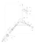 Bevel Gear Diagram and Parts List for 343FR 2008-05 Husqvarna Brush Cutter