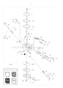 Carburetor Details Diagram and Parts List for 343FR 2008-05 Husqvarna Brush Cutter