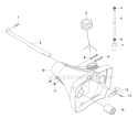 Fuel Tank Diagram and Parts List for 343FR 2010-09 Husqvarna Brush Cutter