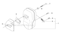 Muffler Diagram and Parts List for 343FR 2010-09 Husqvarna Brush Cutter