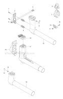 Suspension Diagram and Parts List for 343FR 2010-09 Husqvarna Brush Cutter