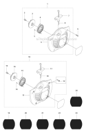 Starter Diagram and Parts List for 343FR 2011-02 Husqvarna Brush Cutter