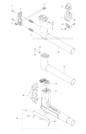 Suspension Diagram and Parts List for 343FR 2011-02 Husqvarna Brush Cutter