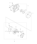 Clutch Diagram and Parts List for 343FR 2011-02 Husqvarna Brush Cutter