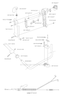 Handle  Controls Diagram and Parts List for 343F 2004-08 Husqvarna Brush Cutter