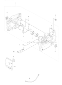 Crankcase Diagram and Parts List for 343F 2008-05 Husqvarna Brush Cutter