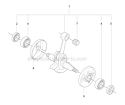 Crankshaft Diagram and Parts List for 343F 2008-05 Husqvarna Brush Cutter