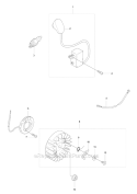 Ignition System Diagram and Parts List for 343F 2008-05 Husqvarna Brush Cutter