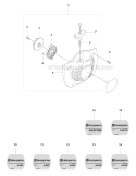 Starter Diagram and Parts List for 343F 2008-05 Husqvarna Brush Cutter