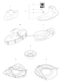 Accessories 4 Diagram and Parts List for 343F 2008-05 Husqvarna Brush Cutter