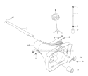 Fuel Tank Diagram and Parts List for 343F 2010-09 Husqvarna Brush Cutter