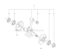 Crankshaft Diagram and Parts List for 343F 2011-02 Husqvarna Brush Cutter