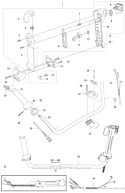Throttle Controls Diagram and Parts List for 343F 2011-02 Husqvarna Brush Cutter