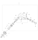 Bevel Gear Diagram and Parts List for 343F 2011-02 Husqvarna Brush Cutter