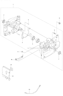 Crankcase Diagram and Parts List for 343F 2011-02 Husqvarna Brush Cutter