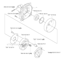 Clutch Diagram and Parts List for 343R 2003-05 Husqvarna Brush Cutter