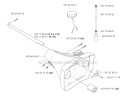 Fuel Tank Diagram and Parts List for 343R 2004-08 Husqvarna Brush Cutter