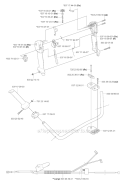 Handle  Controls Diagram and Parts List for 343R 2004-08 Husqvarna Brush Cutter