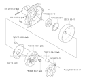 Clutch Diagram and Parts List for 343R 2004-08 Husqvarna Brush Cutter