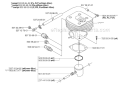 Cylinder Cover Diagram and Parts List for 343R 2006-10 Husqvarna Brush Cutter