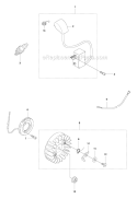 Ignition System Diagram and Parts List for 343R 2010-09 Husqvarna Brush Cutter