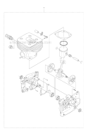 Short Block Diagram and Parts List for 343R 2010-09 Husqvarna Brush Cutter