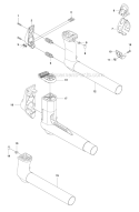 Suspension Diagram and Parts List for 343R 2010-09 Husqvarna Brush Cutter
