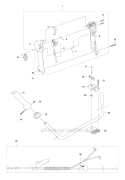 Throttle Controls 1 Diagram and Parts List for 343R 2010-09 Husqvarna Brush Cutter