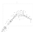 Bevel Gear 2 Diagram and Parts List for 343R 2010-09 Husqvarna Brush Cutter
