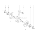 Crankshaft Diagram and Parts List for 343R 2011-02 Husqvarna Brush Cutter