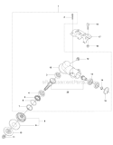 Bevel Gear Diagram and Parts List for 343R 2011-02 Husqvarna Brush Cutter