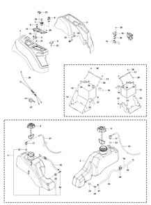 Ignition System Diagram and Parts List for Z254F  Husqvarna Lawn Mower