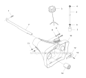 Fuel Tank Diagram and Parts List for 345FR 2011-03 Husqvarna Brush Cutter