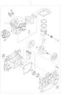 Short Block Diagram and Parts List for 345FR 2011-03 Husqvarna Brush Cutter