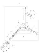 Bevel Gear Diagram and Parts List for 345FR 2011-03 Husqvarna Brush Cutter