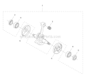 Crankshaft Diagram and Parts List for 345FR 2012-12 Husqvarna Brush Cutter