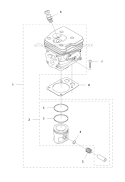 Part Location Diagram of 522626302 Husqvarna Piston Assy